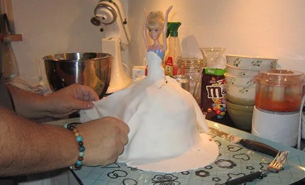 Fondant Princess Rainbow cake