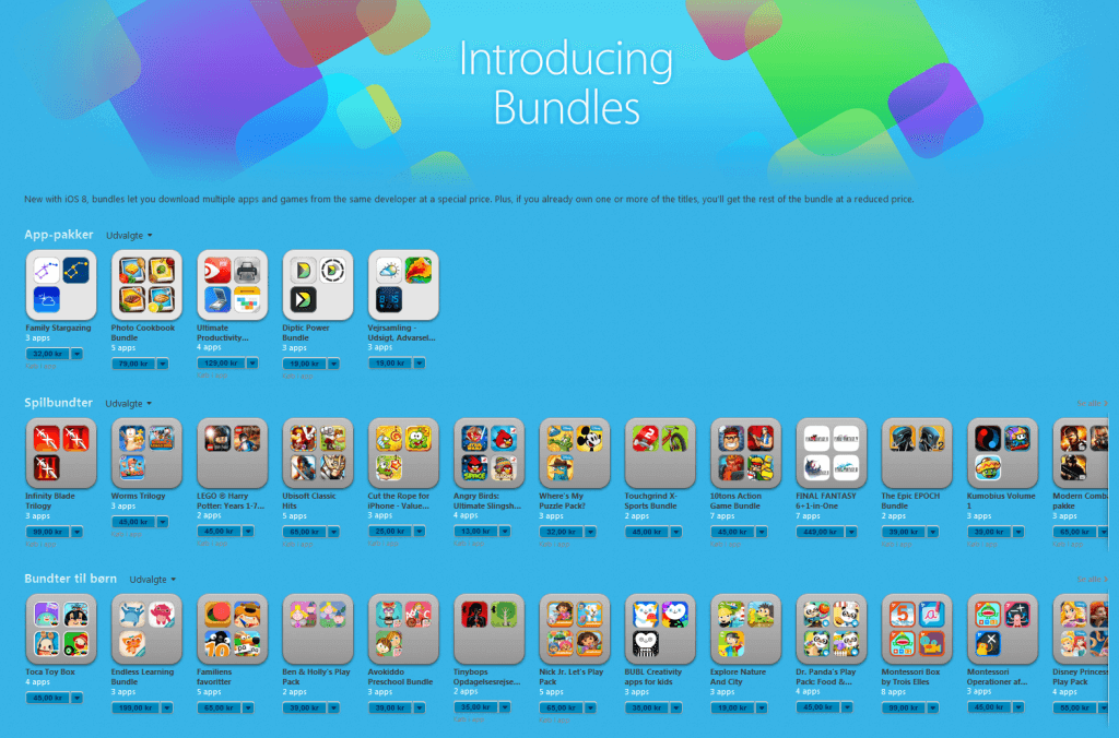 App bundles i iTunes & app store