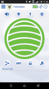 Pebblebee nøglefinder app