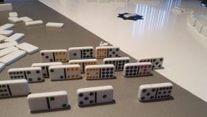 Mexican Train - Domino 03 - opstillede brikker fra spiller