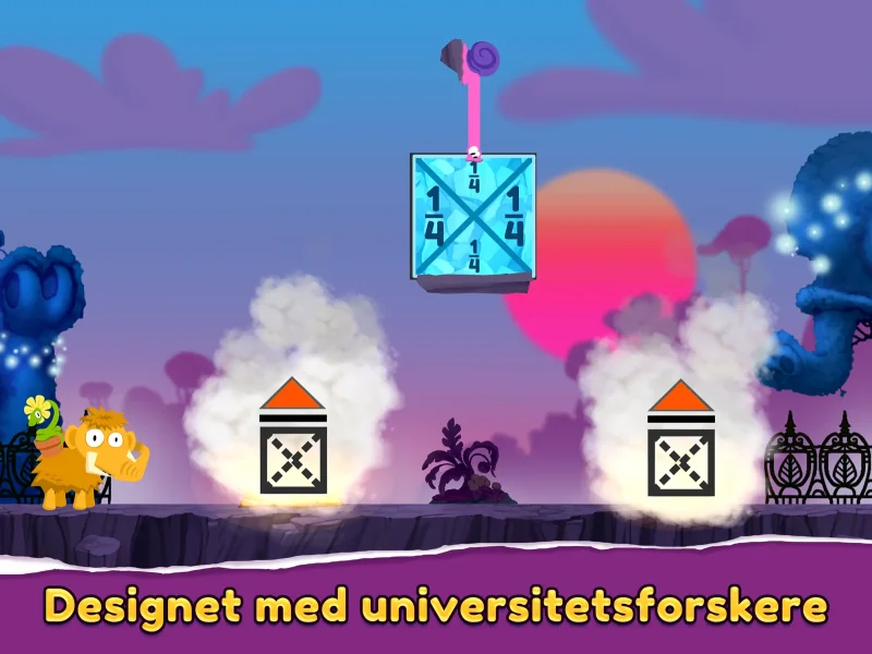 Slice Fractions 2: isklods delt i fjerdedele over to lamper Slice Fractions 2: isklods delt i fjerdedele over to lamper